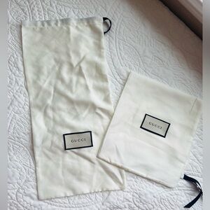 Pair Gucci Satin Shoe Bags